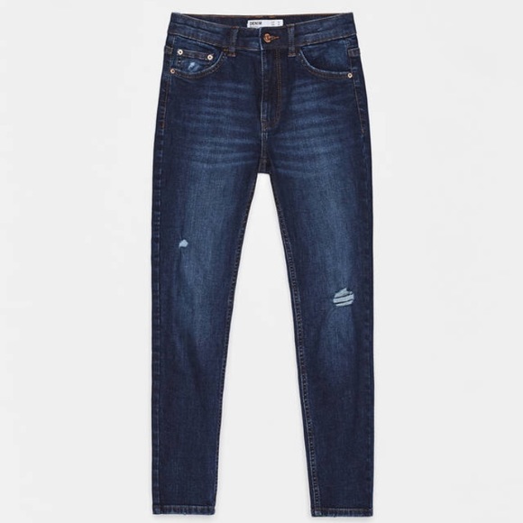 NWT Bershka Cropped Mid-Rise Skinny Jeans - Picture 5 of 6